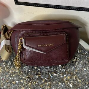 NWT - Michael Kors Maisie 2 in 1 Small Leather Waist/Fanny Pack. Retail $498.00